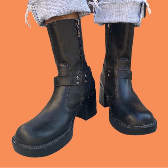 🚫SOLD🚫 Harley Davidson Harness Platform Boots 🏍 - Picture 2 of 4